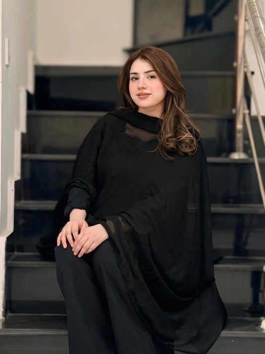 Black Pearl 3pc Dress(Farshi Shalwar)