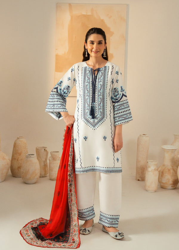 Jugnu Embroidered 3pcs(Stitched)