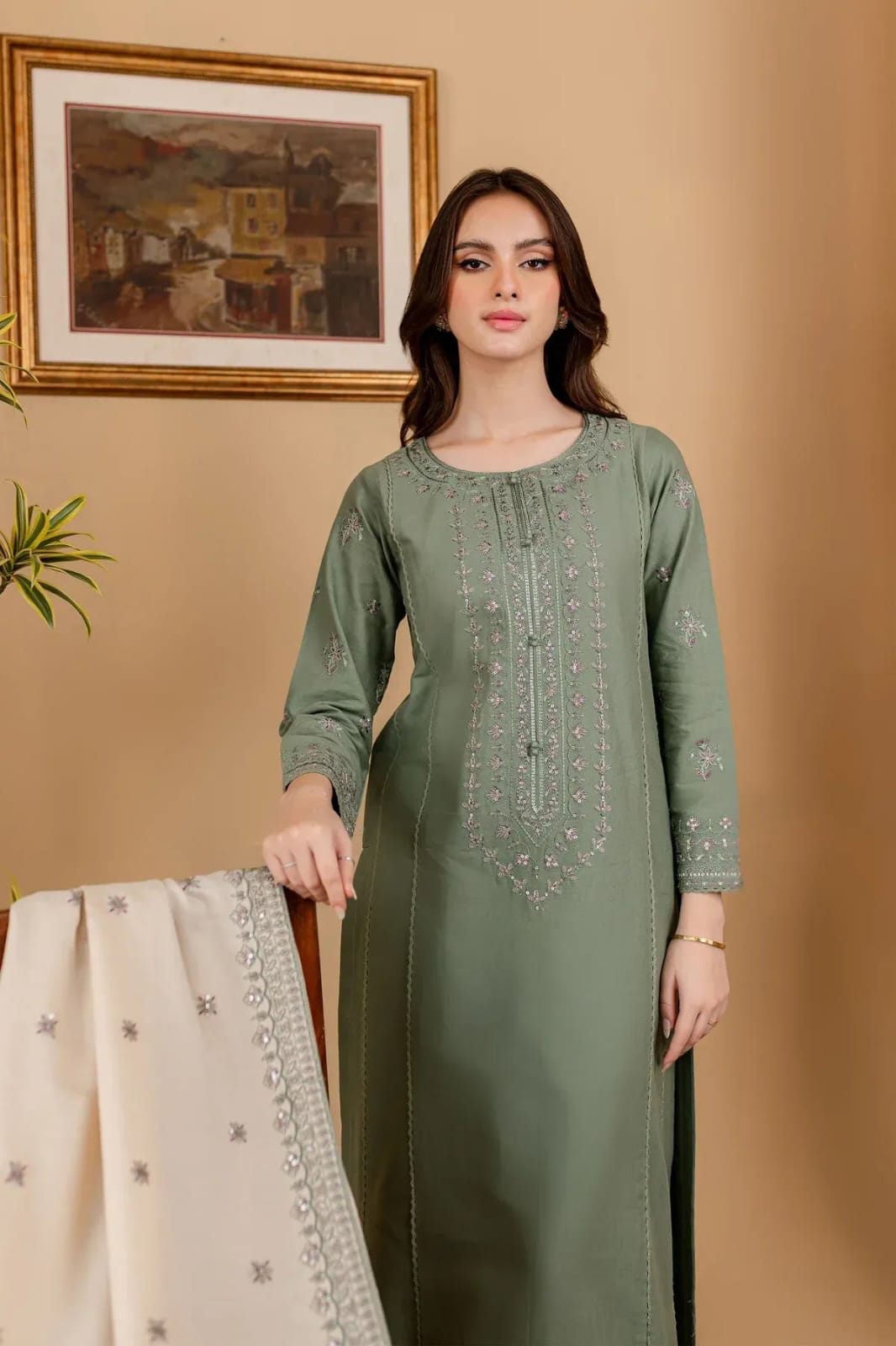 Zamrud Noor Embroidered 3pc Dress