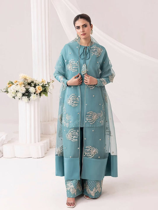 Aqua Bloom 3pc Dress